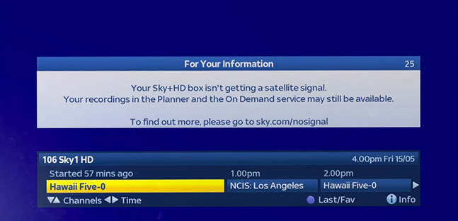 No Satellite Signal